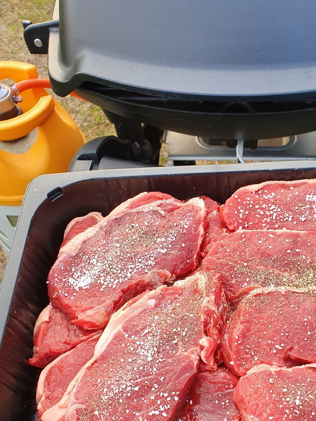 Efter generalforsamlingen var økonomien til grillbøffer.